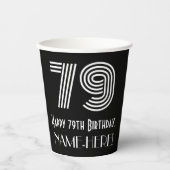 79e verjaardag — Art Deco Geïnspireerde look "79"  Papieren Bekers (Voorkant)