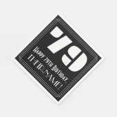 79e verjaardag: Art Deco Geïnspireerde look "79" + Servet (Hoek)