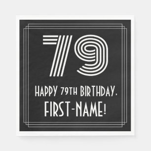 79e verjaardag: Art Deco Geïnspireerde look "79" + Servet