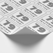 79e verjaardag: Art Deco geïnspireerde stijl "79" Cadeaupapier (Hoek)