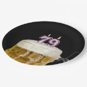 79e verjaardag bier op zwart Bord (Gekanteld)