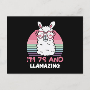 79e verjaardag Llamazing Llama 79 Jaar Verjaardag Briefkaart