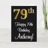 79e verjaardag ~ Luxurieuze Faux Gold-look # Kaart (Voorkant)