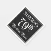 79e verjaardag partij — Fancy script + aangepaste Servet (Hoek)