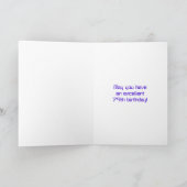 79e verjaardag: Red Digital Clock Style "79" + naa Kaart (Binnen)