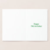 79ème anniversaire : audacieux "79 ans !" Carte Go (Intérieur)