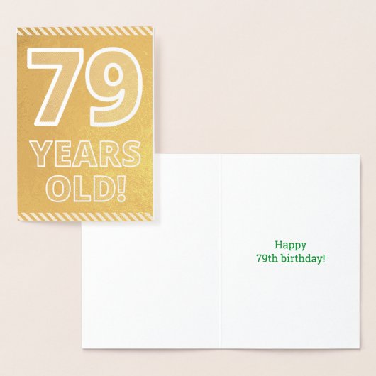 79ème anniversaire : audacieux "79 ans !" Carte Go (Affichage)