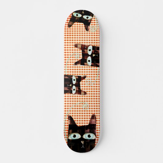 7 1/4" Mini Skateboard Rupydetequila Cats (Voorkant)