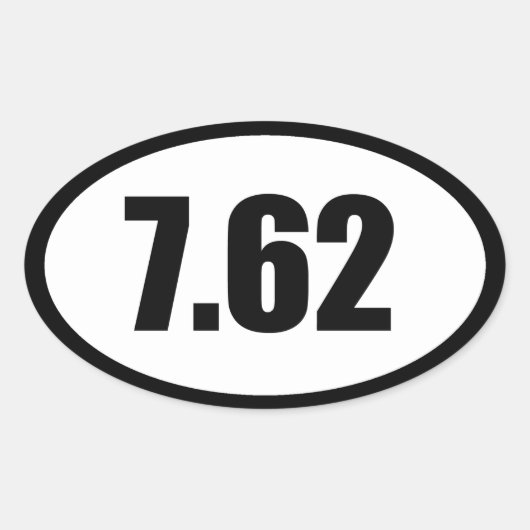 7,62 AK47,308 OVALE STICKER (Voorkant)