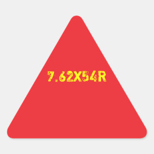 7,62 x 54R-bewegingssticker Driehoek Sticker