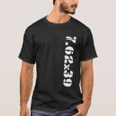 7,62x39-kaliber ammo-AK-47-Pistool T-shirt (Voorkant)