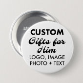 7,6 Cm Bouton rond 3" Badge de broche Cadeaux personnalis (Devant & derrière)