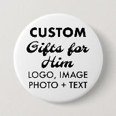 7,6 Cm Bouton rond 3" Badge de broche Cadeaux personnalis (Devant)