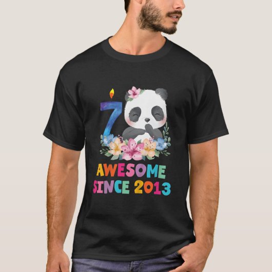 7 7Th Panda Unicorn Py T-shirt (Voorkant)