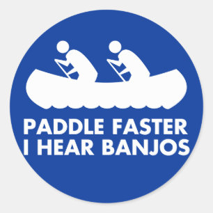 $7.95 Paddle Sneller Ik Hoor Banjos Sticker