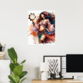 *~* 7 A100 Psychische Boho Gypsy Tambourine Dancer Poster (Thuiskantoor)