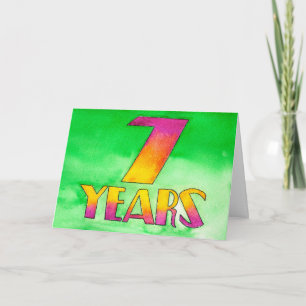 7 ans carte d'anniversaire/anniversaire de