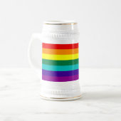 7 bandes Arc-en-ciel Gay pride Drapeau Mug (Devant gauche)