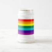 7 bandes Arc-en-ciel Gay pride Drapeau Mug (Centre)