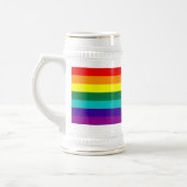 7 bandes Arc-en-ciel Gay pride Drapeau Mug (Gauche)