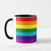 7 bandes Arc-en-ciel Gay pride Drapeau Mug (Gauche)