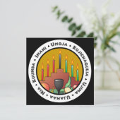 7 Beginselen van Kwanzaa Flat Wenskaart Kaart (Staand voorkant)