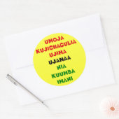 7 Beginselen van Kwanzaa Ronde Sticker (Envelop)