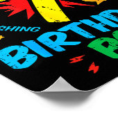 7 Birthday Boy Comic Cool 7th Bday Superhero Party Poster (Hoek)