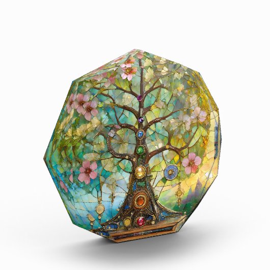 7 Chakra bloeiende levensboom Fotoblokken (Links)