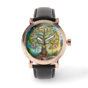 7 Chakra bloeiende levensboom Horloge