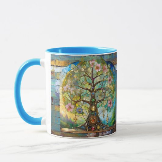 7 Chakra bloeiende levensboom Mok (Links)