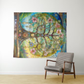 7 Chakra bloeiende levensboom Wandkleed (In Situ (horizontaal))