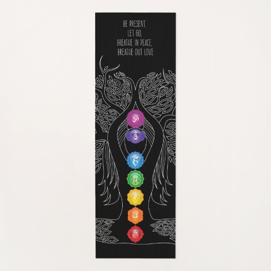 7 Chakra Lady Tree - 11blwo Yogamat (Voorkant)