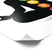 7 Chakra Male Silhouette Foto Afdruk (Hoek)