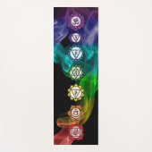 7 Chakra mantra regenboog cool bold zwart Yogamat (Voorkant)