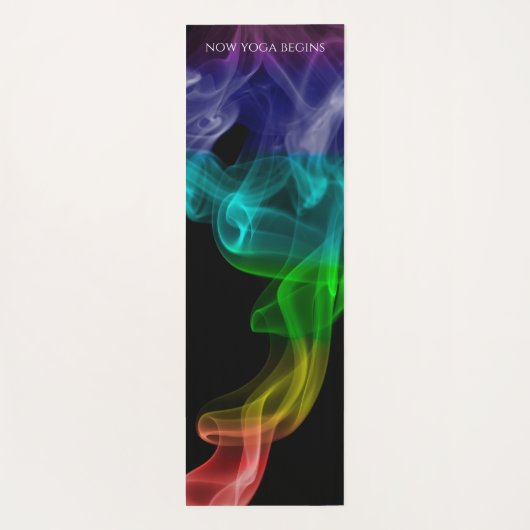 7 Chakra mantra regenboog cool bold zwart Yogamat (Achterkant)