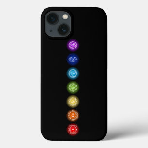 7 Chakra symbolen Black iPhone 13 Hoesje