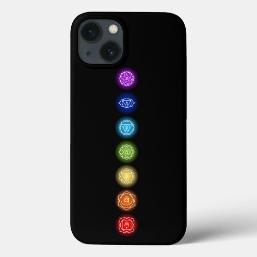 7 Chakra symbolen | Black Case-Mate iPhone Case (Achterkant)