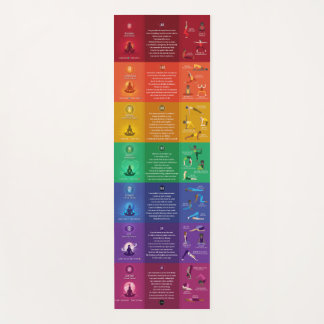 7 Chakra Yoga houdingen & affirmaties Yoga Mat - 8