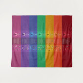 7 Chakra Yoga Poses & Affirmaties Tapestry - 87 Wandkleed (Voorkant (horizontaal))