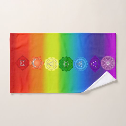 7 chakras (Serviette à main)