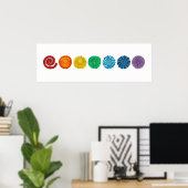 7 Chakras #1 Clearing Artwork Poster (Thuiskantoor)