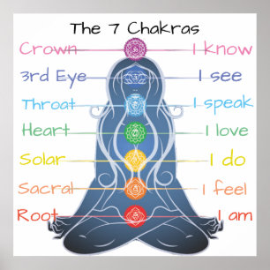 7 Chakras 24x24-inch Poster