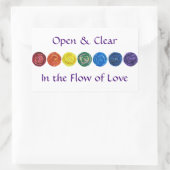 7 Chakra's #2 regenboogkleuren Rechthoekige Sticker (Tas)