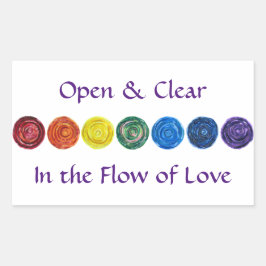 7 Chakra's #2 regenboogkleuren Rechthoekige Sticker