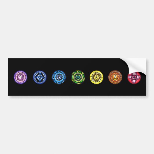 7 Chakras Bumpersticker (Voorkant)