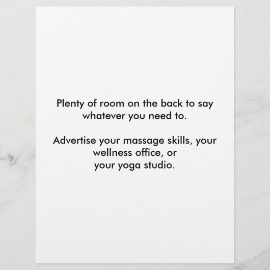 7 chakras dans un prospectus en ligne (Dos)