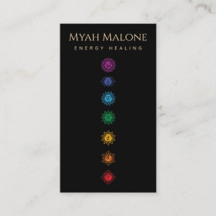 7 Chakras Energy Healer Yoga Carte de visite entra