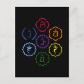 7 Chakras in een Cirkel Briefkaart (Voorkant)
