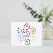 7 Chakras in een Cirkel Briefkaart (Staand voorkant)